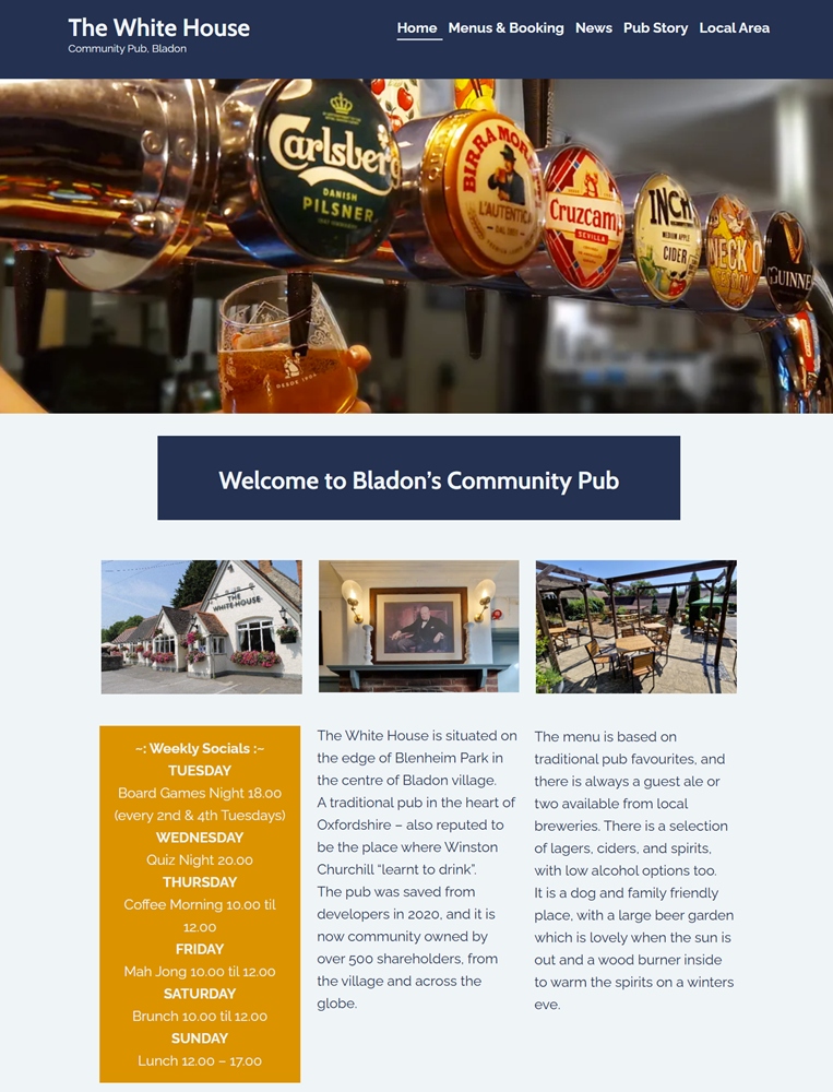Pub Website